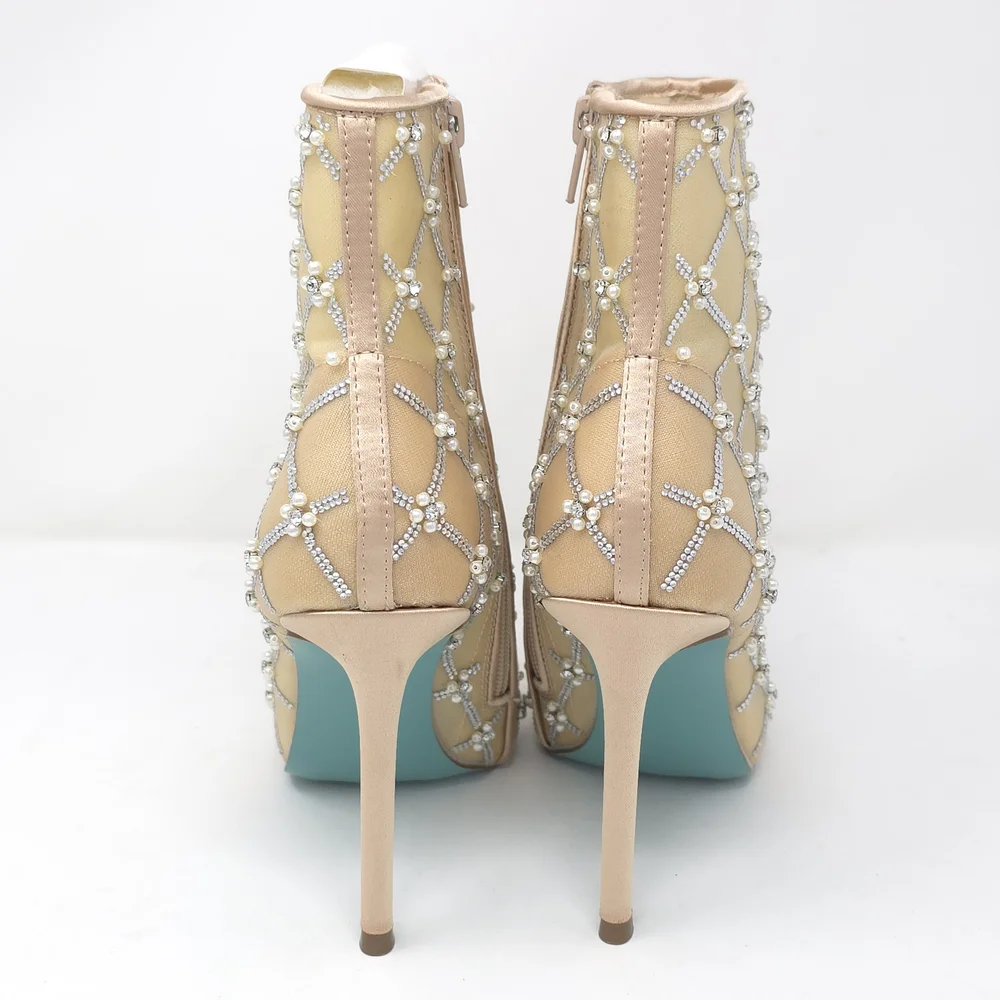 Betsey Johnson Women's Larkk Ankle Boot Nude - Picture 4 of 11